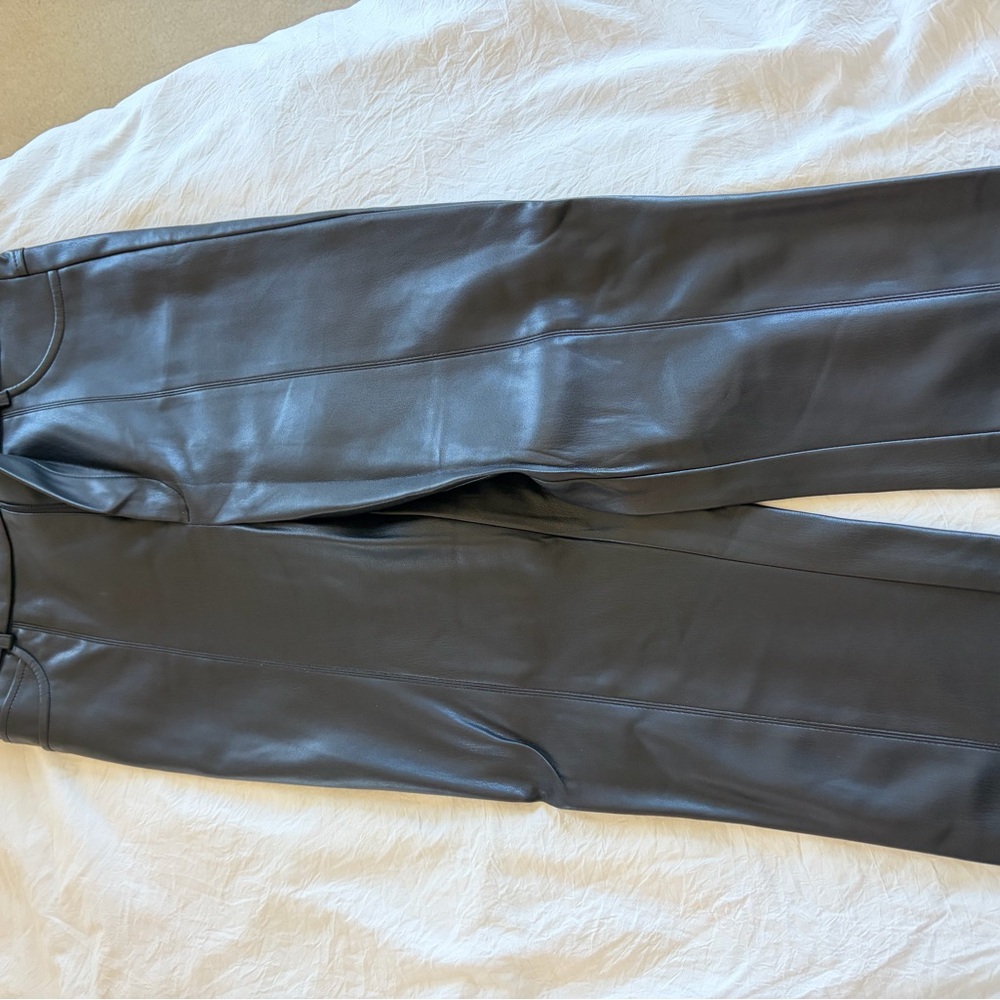 Zara Black Leather Trousers